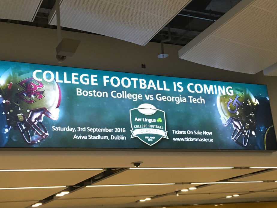 Boston College vs. Georgia Tech in Dublin Ireland Boston College vs. Georgia Tech in Dublin Ireland