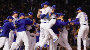 Chicago Cubs clinch birth in World Series.